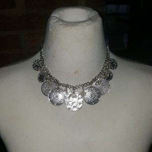 Loft silver coin necklace